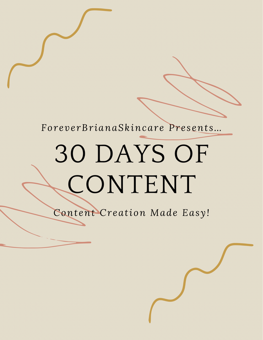 30 Days Content Calender